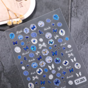 <strong>HONEY</strong> GIRL 3D/5D Butterfly Nail Art Stickers Plastic Shiny Self-Adhesive Autumn Style Designer Shell Decals and <strong>Charms</strong> Sheet - Product Image 3