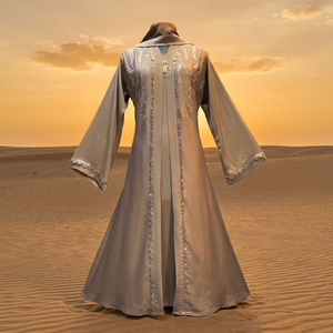 Venta al por Mayor de Vestidos Abaya de Poliéster de Lujo con Bordado, Estilo Árabe para Mujeres Musulmanas, HABITU ENTERPRISES, Disponibles en Stock - Product Image 5
