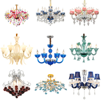 Lámpara de Araña Moderna y Elegante de Cristal Morado, Luces Colgantes LED E14 de Altura Ajustable para Comedor de Villa, Decoración de Bodas