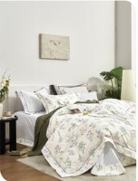 Nouveaux ensembles de couvre-lit imprimés en coton imprimés 3pcs 4pcs 5pcs 6pcs nouveaux ensembles de couvre-lit en coton imprimé avec taies d'oreiller