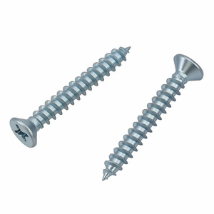 Tornillo autorroscante de cabeza Phillips avellanada Junchen, zincado azul, hierro grado A, GBT846, para la industria de la construcción - Product Image 1