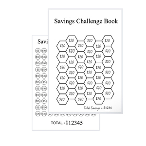Libro de Desafío de Ahorro de Dinero en Efectivo A5 Personalizado con Precio de Fábrica, con Sobres de Plástico y Tarjetas con Pegatinas - Product Image 1