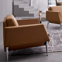 Meubles de bureau de haute qualité, salle de réunion exécutive commerciale, style moderne, canapé de bureau moderne en cuir de luxe