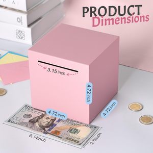 <span class=keywords><strong>Tirelire</strong></span> en acier inoxydable de 4.72 pouces, boîte d'épargne en métal pour économiser de l'argent. - Product Image 2