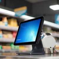 Terminal de caisse enregistreuse POS adopte un écran tactile double combiné, système de caisse enregistreuse/POS de 15 pouces, terminal POS/système de point de vente POS