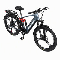 Vélo électrique pour les trajets en ville et les déplacements quotidiens, 26 pouces, 350W, vélo électrique pour adultes avec porte-bagages arrière et garde-boue