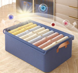 Large With Lid Foldable Multifunctional Plastic Storage <strong>Box</strong> Classic Foldable Clothes Organizer <strong>Bedding</strong> Fabric Storage <strong>Box</strong> - Product Image 2