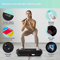 Plateforme vibrante multifonctionnelle noire pour entraînement corporel complet – Équipement de fitness vertical écologique
