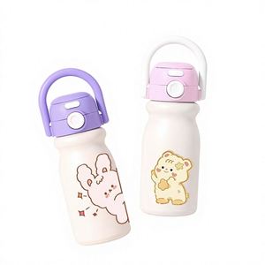 Cartoon Cute <b>Large</b>-Capacity Portable Bouncing Handle Stainless Steel Thermos Mug Students Outdoor Dual-Use Leak-Proof Handy <b>Cup</b> - Product Image 1