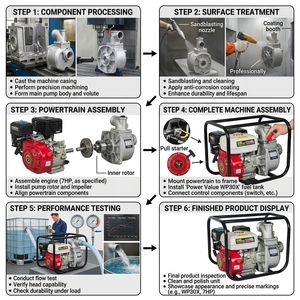 <span class=keywords><strong>Pompe</strong></span> à <span class=keywords><strong>eau</strong></span> à essence 4 temps 6,5 CV certifiée CE, 3 pouces, haute pression, auto-amorçante, pour irrigation - Product Image 2