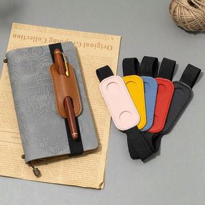 PU <b>Pen</b> Holder Notebook Elastic Band Adjustable Creativity Enterprise Customized logo Conference Office Gifts Promotion - Product Image 1