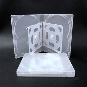Boîte de rangement pour CD/<span class=keywords><strong>DVD</strong></span>, album multimédia, <span class=keywords><strong>en</strong></span> plastique PP ultra fin de 1,2 mm, plateau intérieur multi-disques, capacité 4-6, transparente, type clamshell - Product Image 2