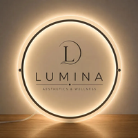 Maßgefertigte Geschäftslogos LED-Hintergrundbeleuchtete Schilder Acryl-Neonschilder Ladenschilder Fernbedienung für Hochzeiten & Hotels Außenwerbung