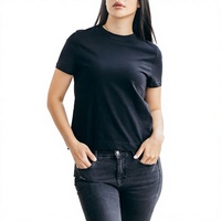Atasan Olahraga Wanita Ukuran Besar Kasual Bordir Tanpa Jahitan, Crop Top Fitness Slim Fit Bernapas, Lengan Pendek Yoga 100% Katun