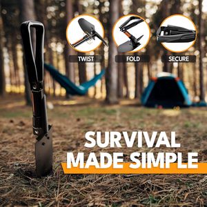 ORIENT Klapp schaufel 18 "Kohlenstoffs tahl Klapp schaufel Überlebens rucksack Wandern Multifunktion ssäge kante Zusammen klappbare Trage tasche - Product Image 6