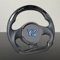 Volant de voiture en cuir perforé en fibre de carbone en forme de D avec affichage LED YZ pour Lamborghini Gallardo Lp570 Lp500 Upgrade