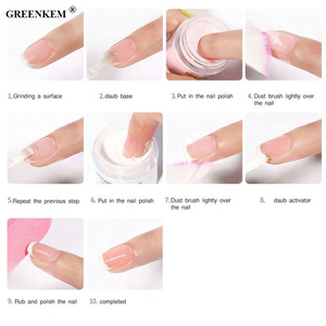 Nail Art Poudre de trempage <span class=keywords><strong>Infiltration</strong></span> Colle Activateur Amovible Base Coat Top Coat Gel Polish Dip Powder Nail Kit - Product Image 6