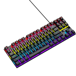 Clavier mécanique programmable LED 7 couleurs + <span class=keywords><strong>souris</strong></span>, ensemble combo de jeu USB - Product Image 3