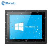 Monitor Layar Sentuh Terintegrasi Aluminium IP65 Baru 10" 12" 15" 19" Tanpa Kipas Kapasitif Rasio Aspek 4:3 Otomasi Industri