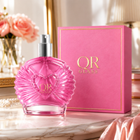 Flacon de parfum vide de luxe en verre pour femme, style Dubaï, rose, avec bouchons uniques