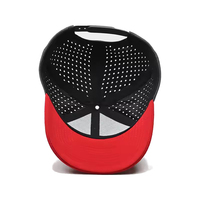 Casquette de baseball sportive imperméable en tissu Dobby Terry, authentique KB, vente en gros du fabricant, avec logo personnalisé, étiquette en caoutchouc, polyester, trou découpé au laser 5