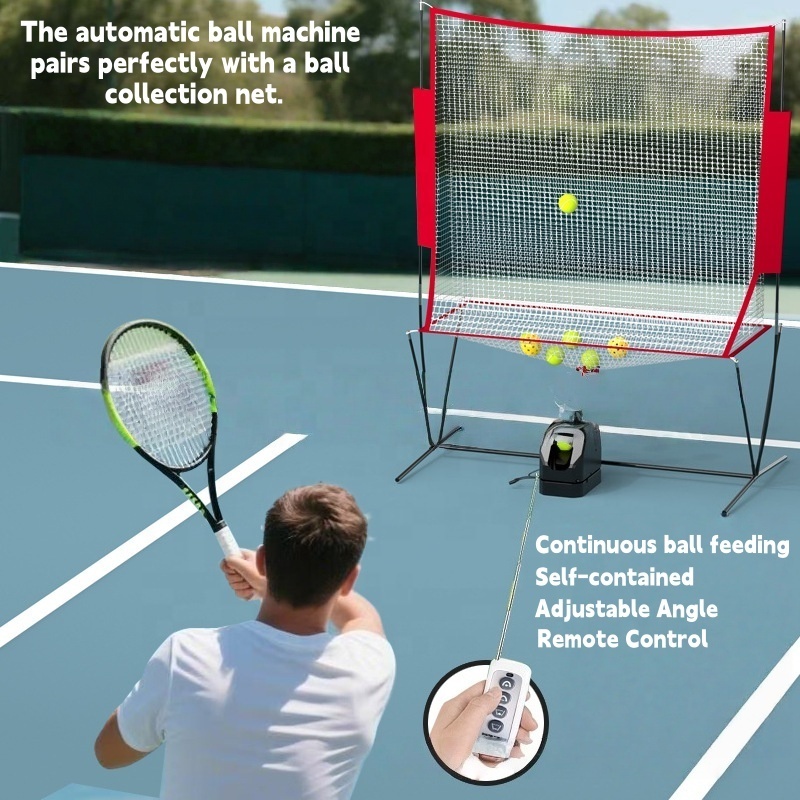 Portable Professional Intelligent Automatic Pickleball Launcher Machine with Net Set for Indoor Outdoor Beginner Training
