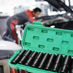 MeiKeLa 10pcs 10-24mm 1/2 Inch Drive Deep Heavy Metric <span class=keywords><strong>Garage</strong></span> Tool Air Impact Wrench Socket Tool Set For Wrench Adapter - Product Image 4