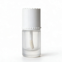 Tube de gloss à lèvres transparent rond en verre, emballage personnalisé, contenants vides pour gloss à lèvres de 10 ml avec pinceau