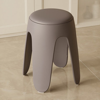 Tabourets en plastique empilables extra épais, style victorien, pour entrée, bancs hauts amovibles pour la maison, chaises confortables pour une longue durée d'assise