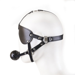 SMボンデージボールギャグヘッドハーネス<span class=keywords><strong>BDSM</strong></span> 2in1バンドル調整可能通気性セックスボンデージ大人のおもちゃカップルフェチエロティックセックストイ - Product Image 3