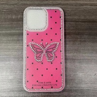 Coque de téléphone de luxe en TPU avec motif papillon diamanté pour iPhone 17 16 15 14 13 12 11 et coque arrière pour Samsung A03s A15 A16 A17 A05 A06 A07 A25