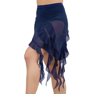 Midee hiện đại năng động trữ tình váy khiêu vũ của phụ nữ mặc hiệu suất trang phục bất đối xứng Spirality cascading với đồ lót - Product Image 4