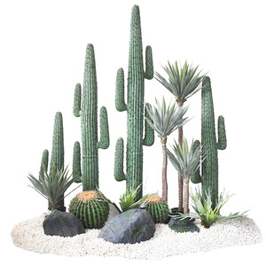 Bonsái de cactus simulado de pie de Planta artificial verde grande elegante y popular para diseño de paisaje - Product Image 5