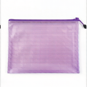 A4 Wholesale Waterproof Document Bag, PVC Grid Zipper Mesh Folder School Office Supplies, Portable <b>File</b> <b>Organizer</b> - Product Image 6