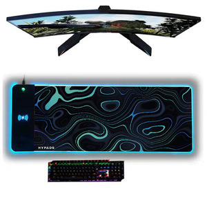 Mauspad mit kabellosem Ladegerät 15W kabelloses Laden Handy-Ladegerät <span class=keywords><strong>RGB</strong></span> Luminous Mouse pad LED Light Mouse Pad <span class=keywords><strong>RGB</strong></span> - Product Image 6