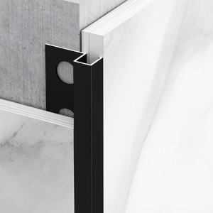 Bande de finition décorative autocollante en aluminium minimaliste de forme carrée pour bordures de carrelage, protection des bords muraux - Product Image 6