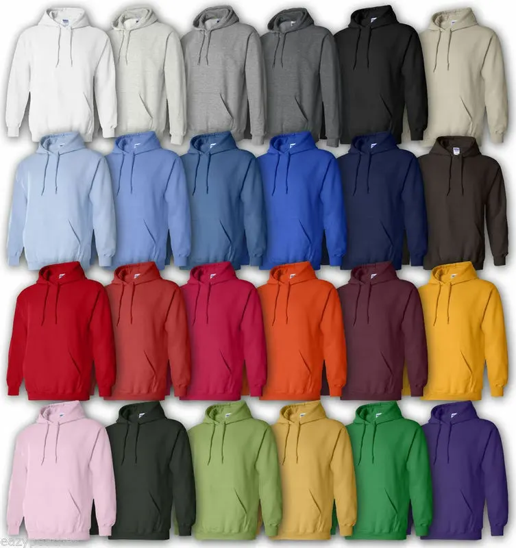 Sudaderas con capucha para hombre, ropa para parte superior masculina, lisa, con bolsillo, 100% algodón, en blanco, talla grande, personalizada
