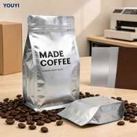 Sacs d'emballage plastique personnalisés, sacs à café avec logo personnalisé, pochettes à valve en aluminium pour torréfacteurs de café