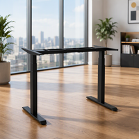 ZWEAL - Table réglable en hauteur électrique à double moteur, 3 niveaux, mécanisme de levage, cadre de bureau ergonomique pour le travail debout