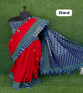 Directo India alta calidad puro Mul algodón Saree hermoso hecho a mano Tasles atractivo espejo moderno tejido de seda para artesanos - Product Image 1