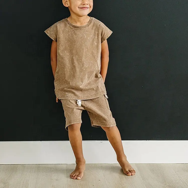 INS personalizado 2 peças conjuntos de roupas para crianças bebê camiseta e shorts para meninos conjuntos de roupas de verão