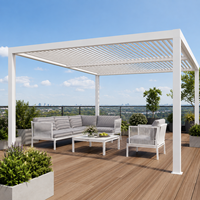 Pergola bioclimatique en aluminium haut de gamme personnalisable, facile à assembler, durable, pour projets commerciaux, terrasse arrière-cour