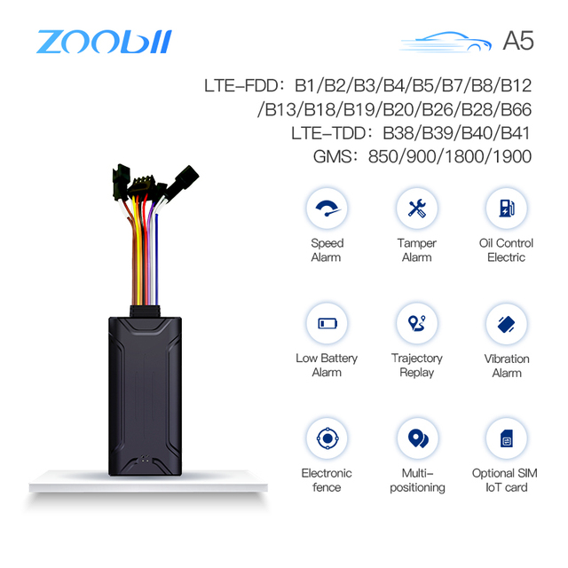 ZOOBII Mini GPS Tracker 2G+4G Vehicle GPS Rastreador GT06 Protocol A5 Fleet Truck Tracker 1 Year Warranty IOS Android App