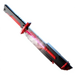 <span class=keywords><strong>Sabre</strong></span> <span class=keywords><strong>laser</strong></span> en plastique style TikTok avec effet de jet de flamme, jouet unisexe pour nomades avec lumières arc-en-ciel fluides et effets sonores, à partir de 14 ans - Product Image 1