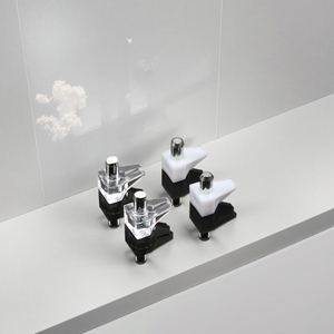 Supports de tablette transparents en plastique pour armoire, connecteurs de produits à visser facilement, supports de tablette pour meubles de cuisine blancs - Product Image 5