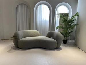 Nordic शैली मॉड्यूलर लाउंज सोफे कोने टेडी मखमल सोफे सफेद लंबे सोफे लिविंग रूम सोफा कॉफी टेबल सेट फर्नीचर के साथ - Product Image 5