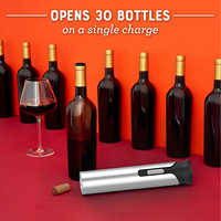 Tire-bouchon et ouvre-bouteille électriques modernes en acier inoxydable à piles pour retirer les bouchons de vin