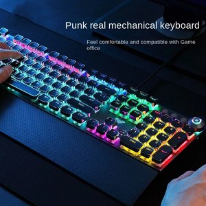 F2088 Mechanische Gaming Toetsenbord Anti-Ghosting 104 Plating Blauwe Schakelaar Bedraad Gemengd Verlicht Toetsenbord Voor Game Laptop Pc - Product Image 4