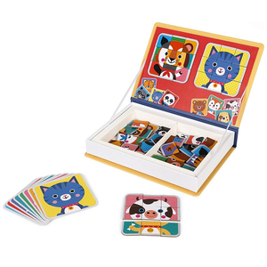 Livre magnétique personnalisé, 80 pièces, mélange et match magnétiques de visages d'<span class=keywords><strong>animaux</strong></span> pour la créativité et la motricité, livre de puzzle - Product Image 5