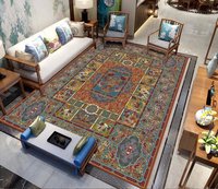 Vente directe d'usine, tapis de salon moderne géométrique en polyester à séchage rapide, antidérapant, écologique, doux et confortable